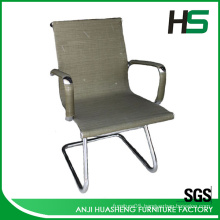 Low-back executive mesh office chair without wheels